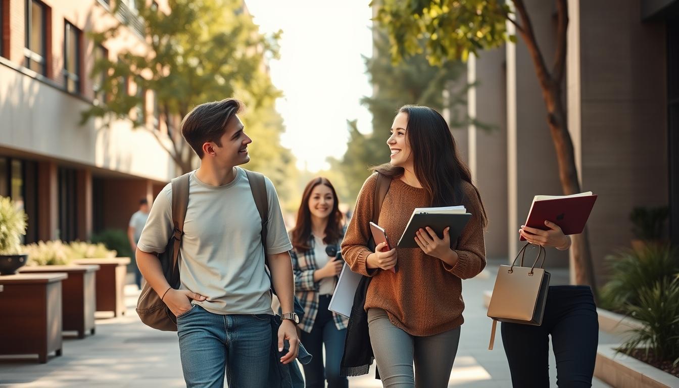 Modern university campus for students